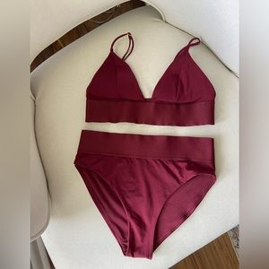 H&M burgundy bikini XS